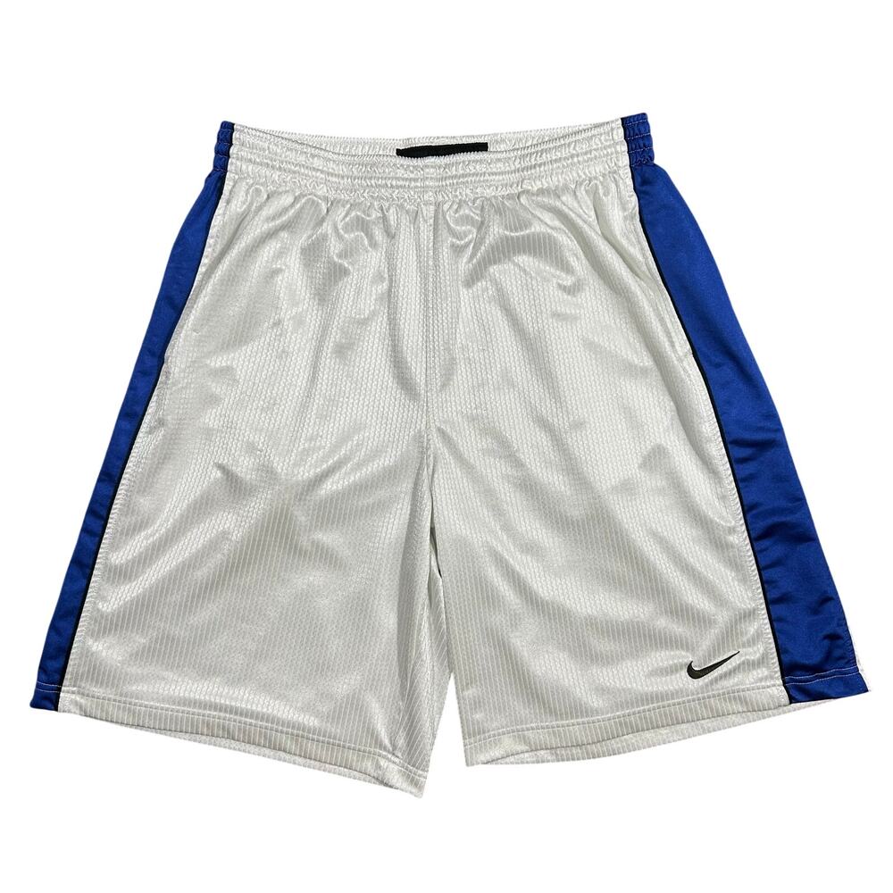 Vintage Y2K Nike Basketball Shorts Men’s XL Baggy Athletic White Blue